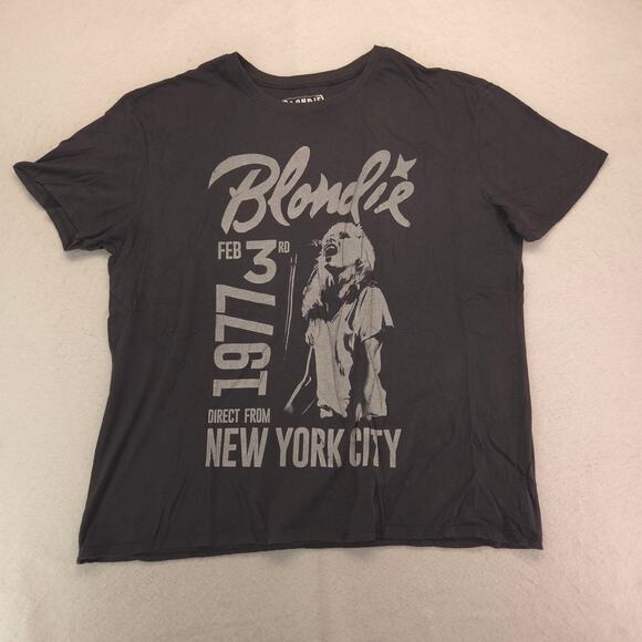 Blondie Band Short Sleeve Crew Neck Shirt Womens Size Extra Large XL Gray - Picture 2 of 9